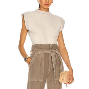 Agolde 'Simone' White Cotton Sweatshirt Size S